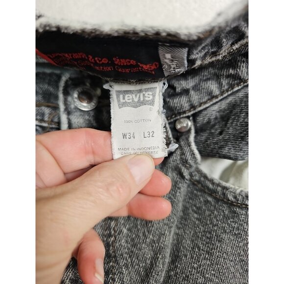Levis  Silvertab Baggy Mens Black Jeans Faded  34X32 Distressed - Picture 7 of 12